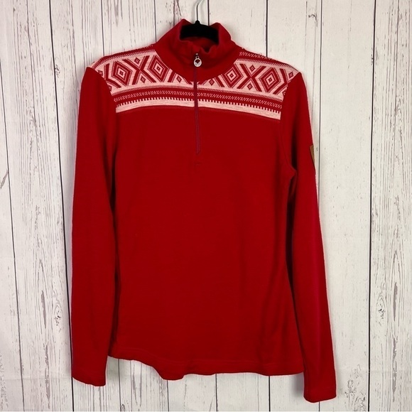 Dale of Norway | quarter zip | red sweater - Picture 1 of 10
